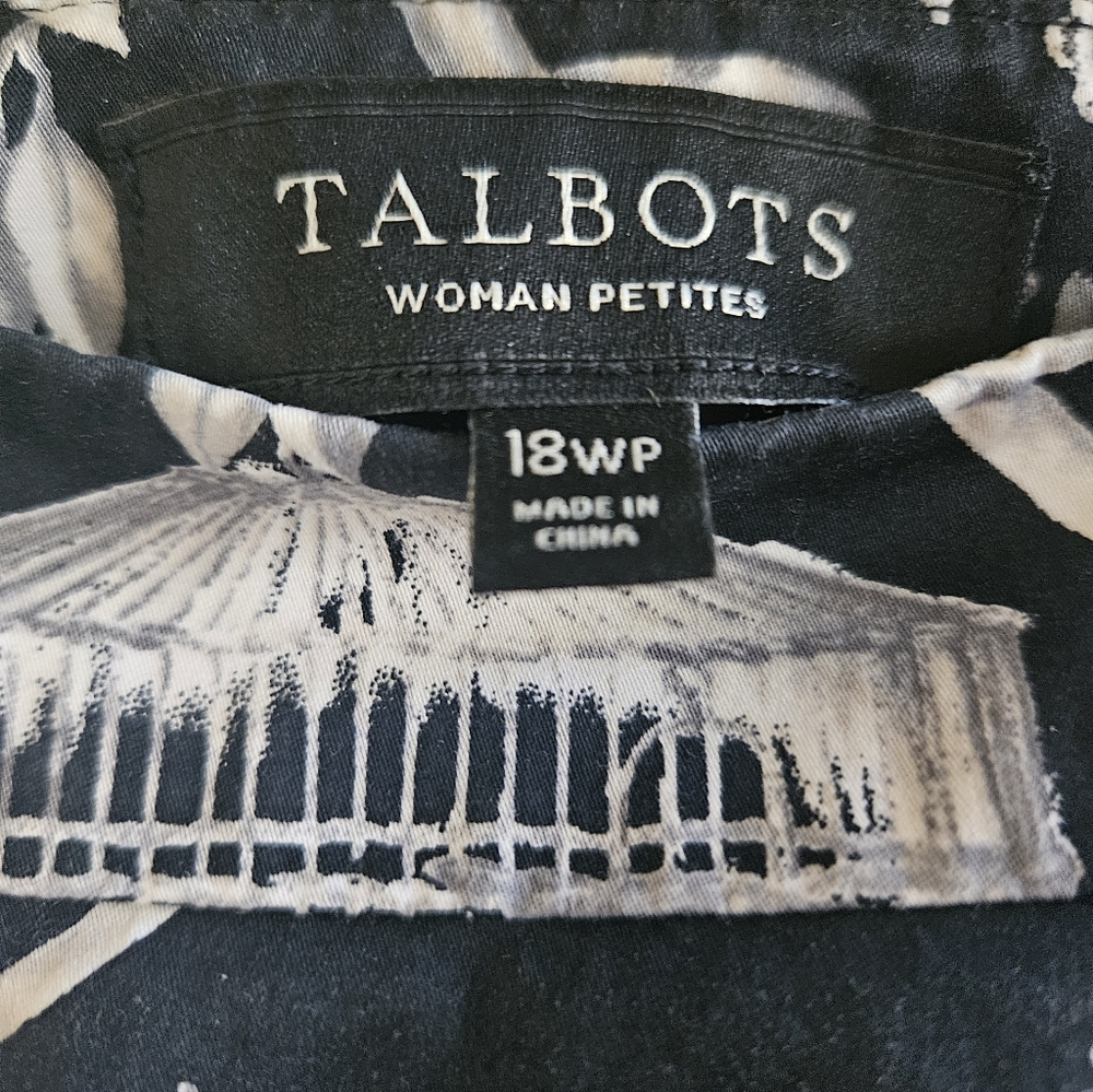 Talbots Toile Birdcage Floral A-Line Skirt - Picture 4 of 5